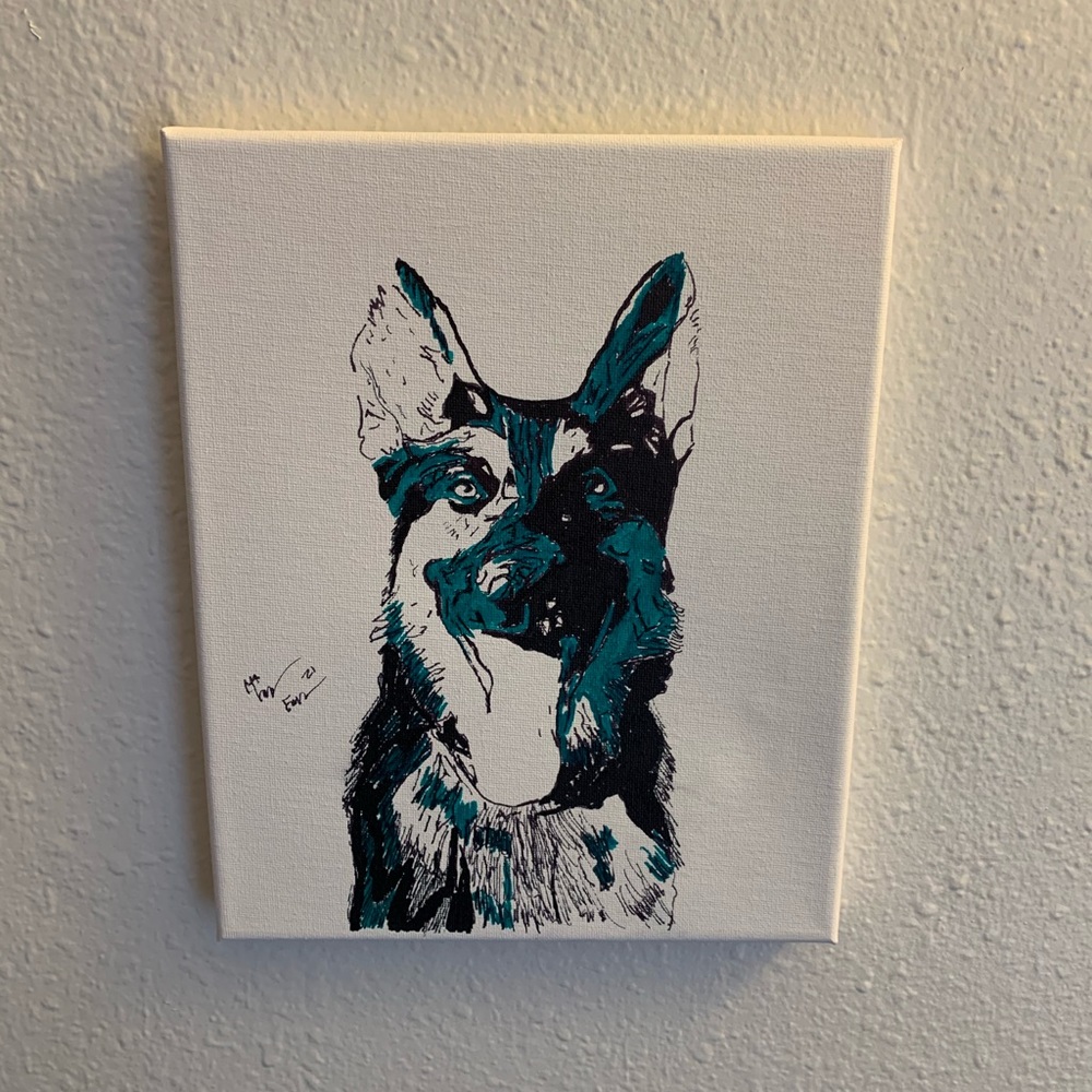 German Shepard dog art